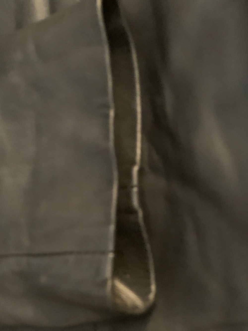 White House Black Market Black Leather Ruffle-Front Jacket. - Picture 11 of 12